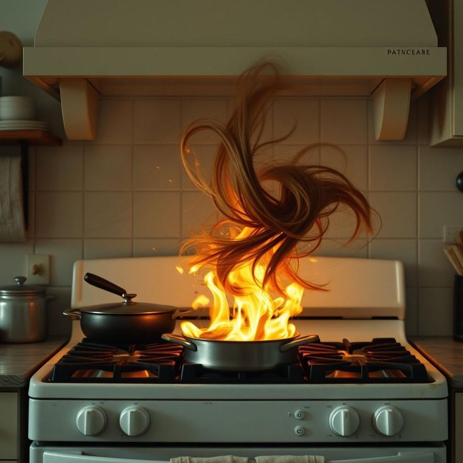 Dream : Seeing throwing hair into the stove in a dream