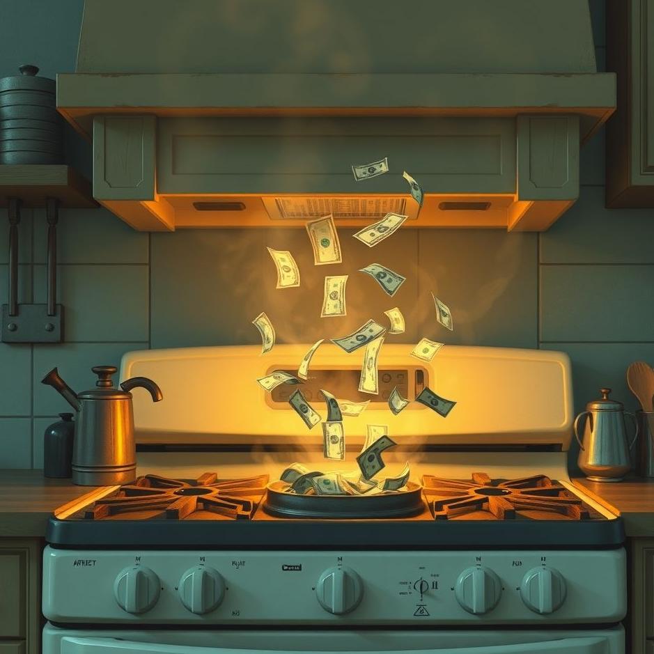 Dream : Seeing throwing money into a stove in a dream
