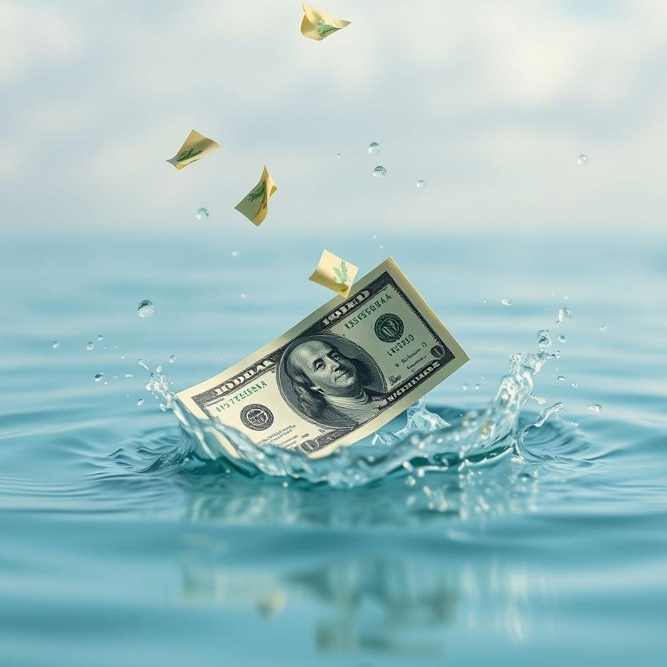 Dream : Seeing throwing paper money into water in a dream