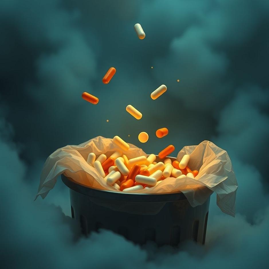 Dream : Seeing throwing pills in the trash in a dream