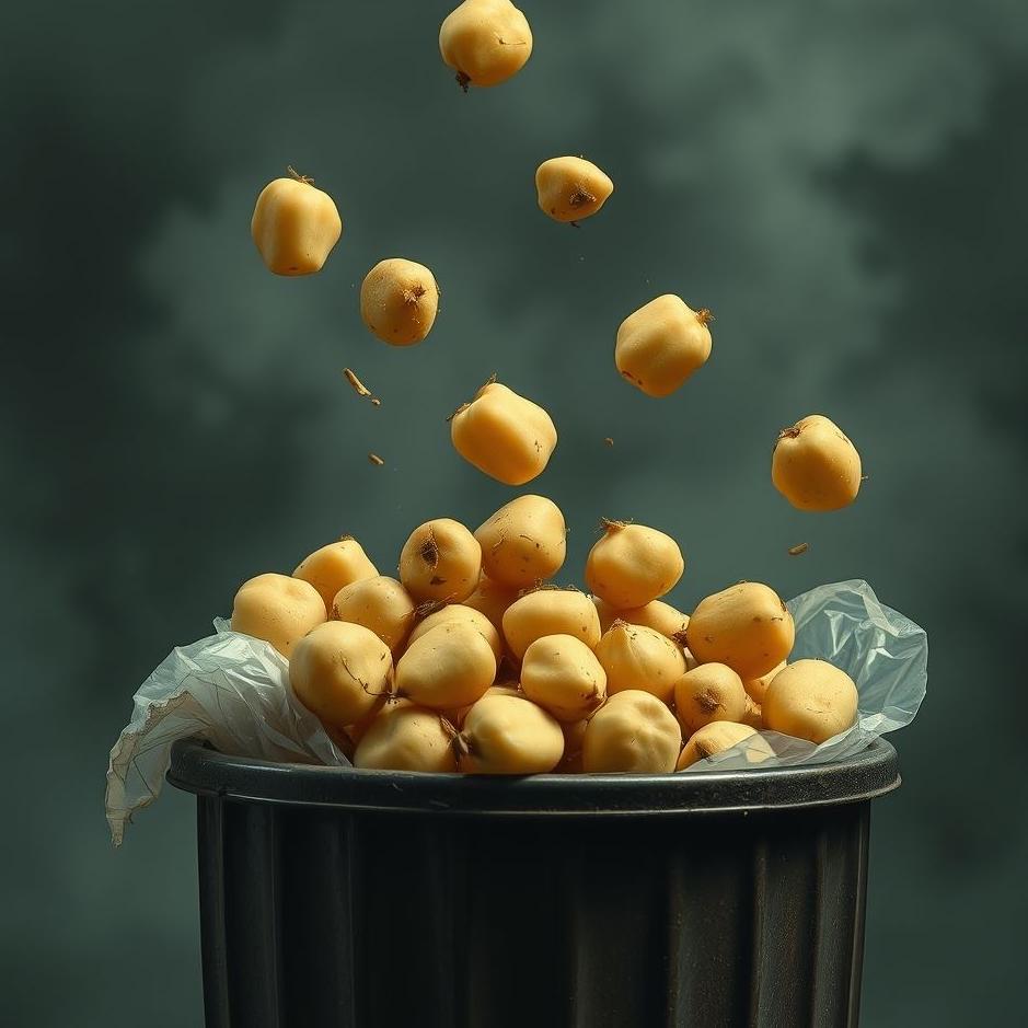Dream : Seeing throwing potatoes in the trash in a dream