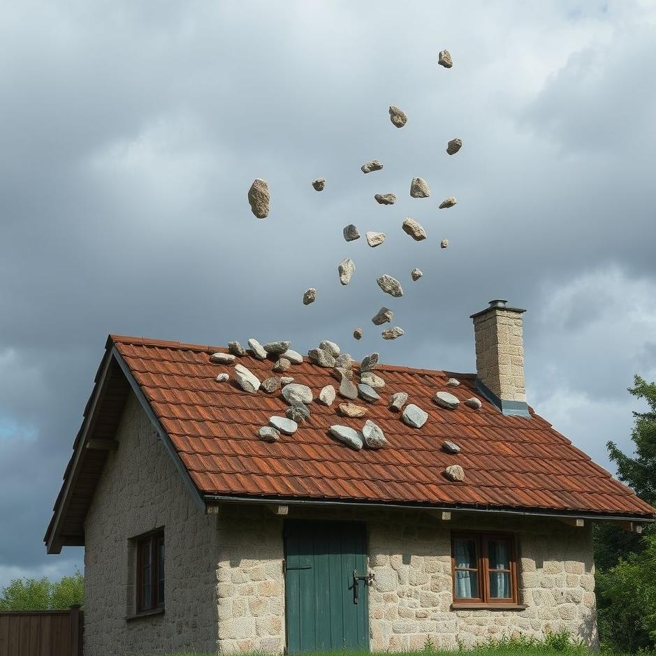 Dream : Seeing throwing stones on the roof of the house in a dream