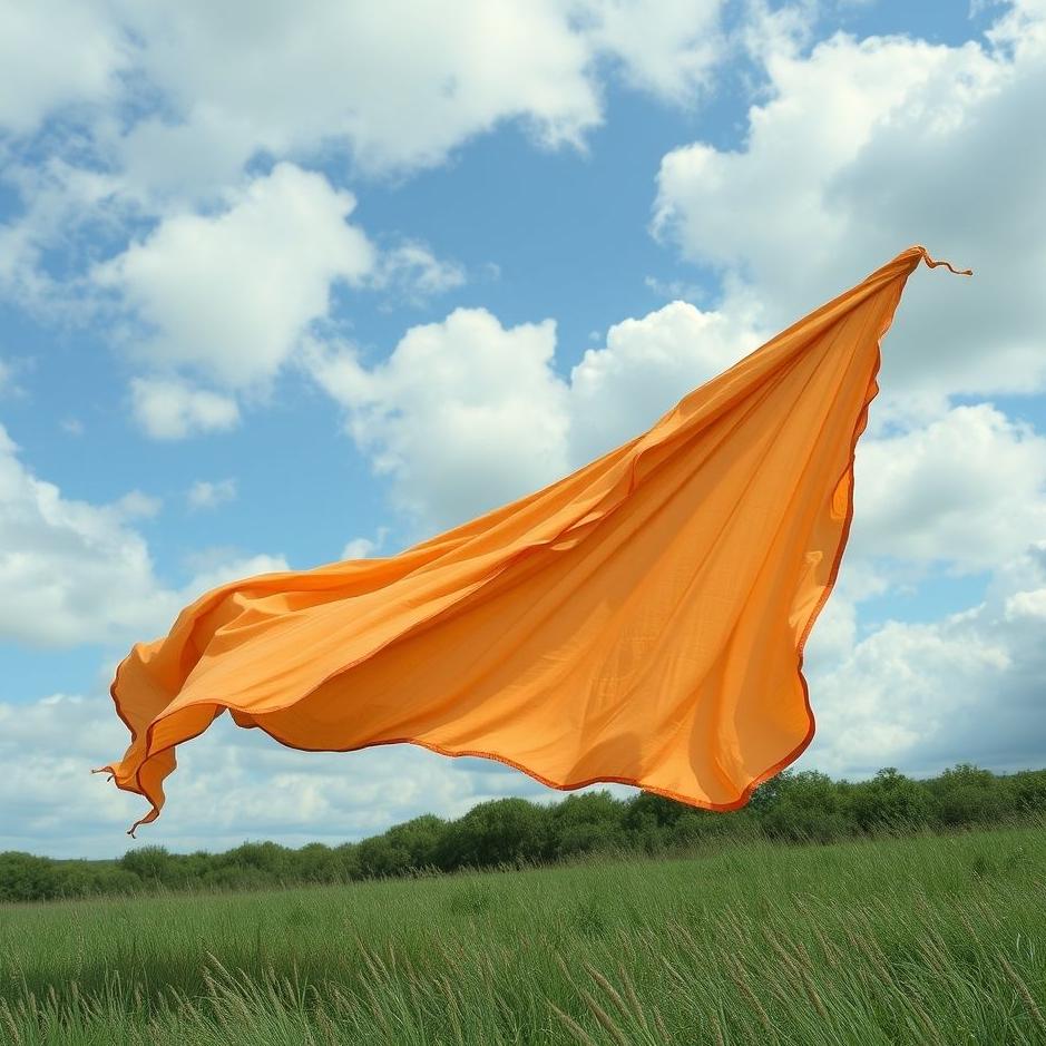 Dream : Seeing throwing up fabric in a dream