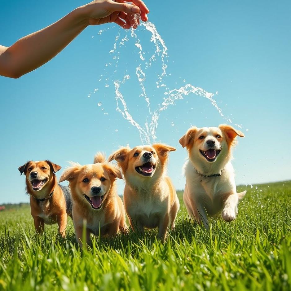 Dream : Seeing throwing water to dogs in a dream