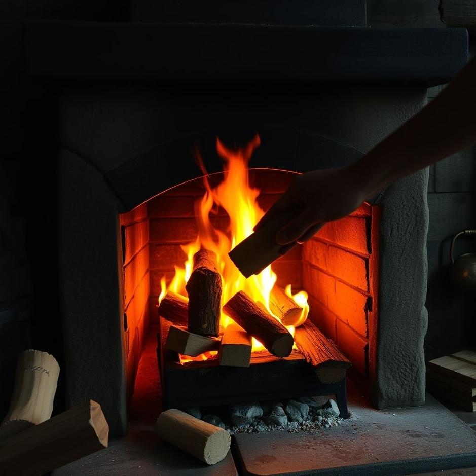 Dream : Seeing throwing wood into the stove and burning it in a dream