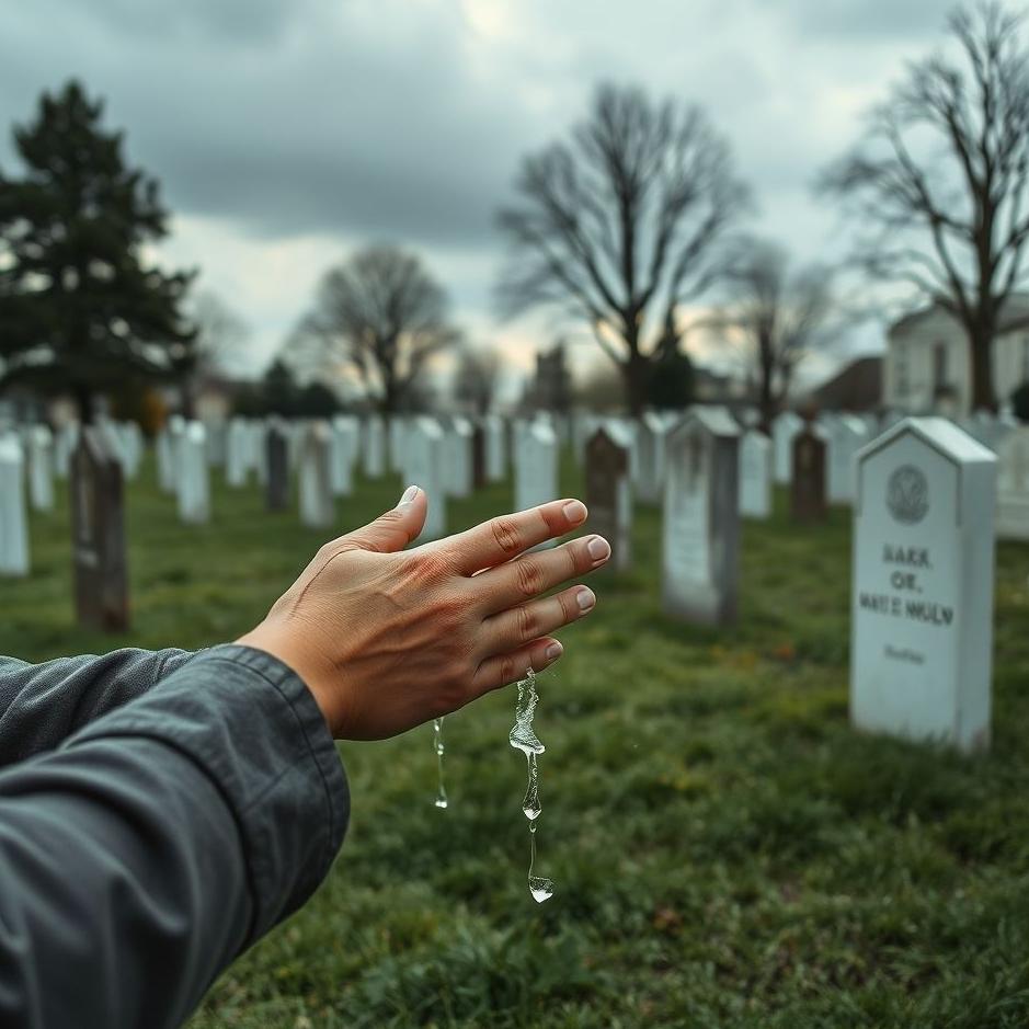 Dream : Seeing washing hands in a cemetery in a dream