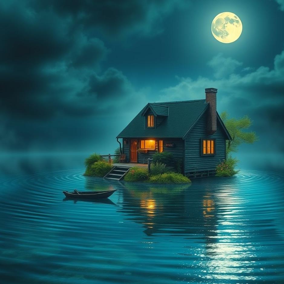 Dream : Seeing water around the house in a dream