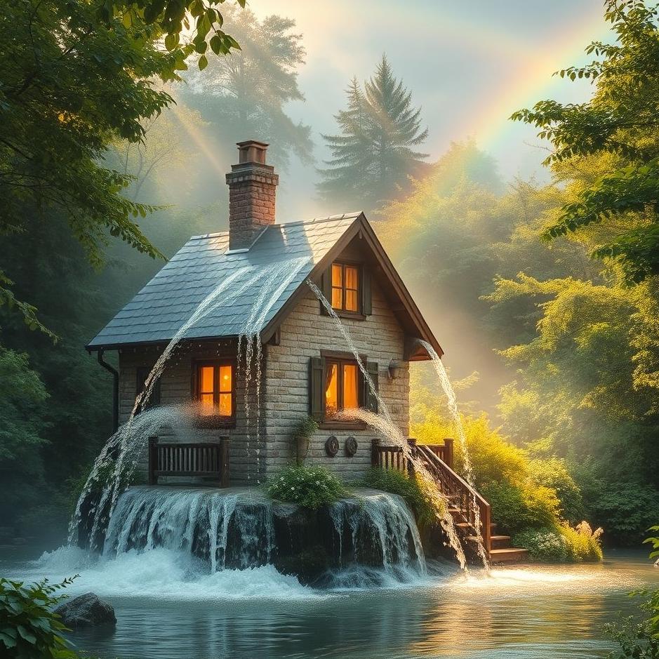 Dream : Seeing water gushing out of your house in a dream