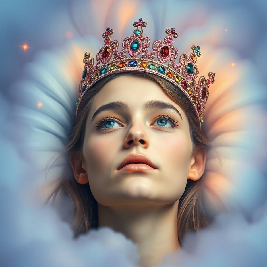 Dream : Seeing wearing a colorful crown in a dream