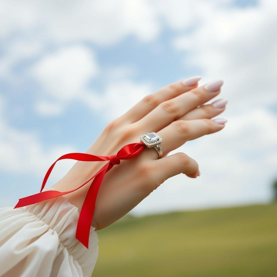 Dream : Seeing wearing a red ribbon ring in a dream