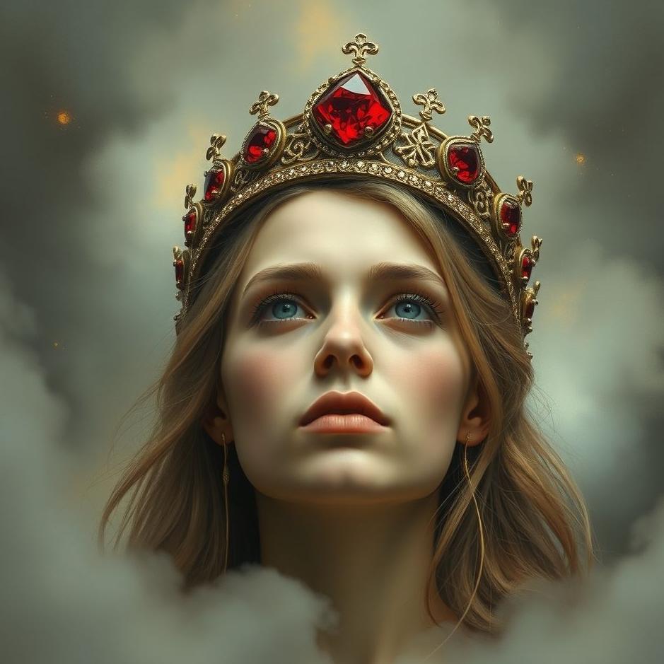 Dream : Seeing wearing a red stone crown in a dream