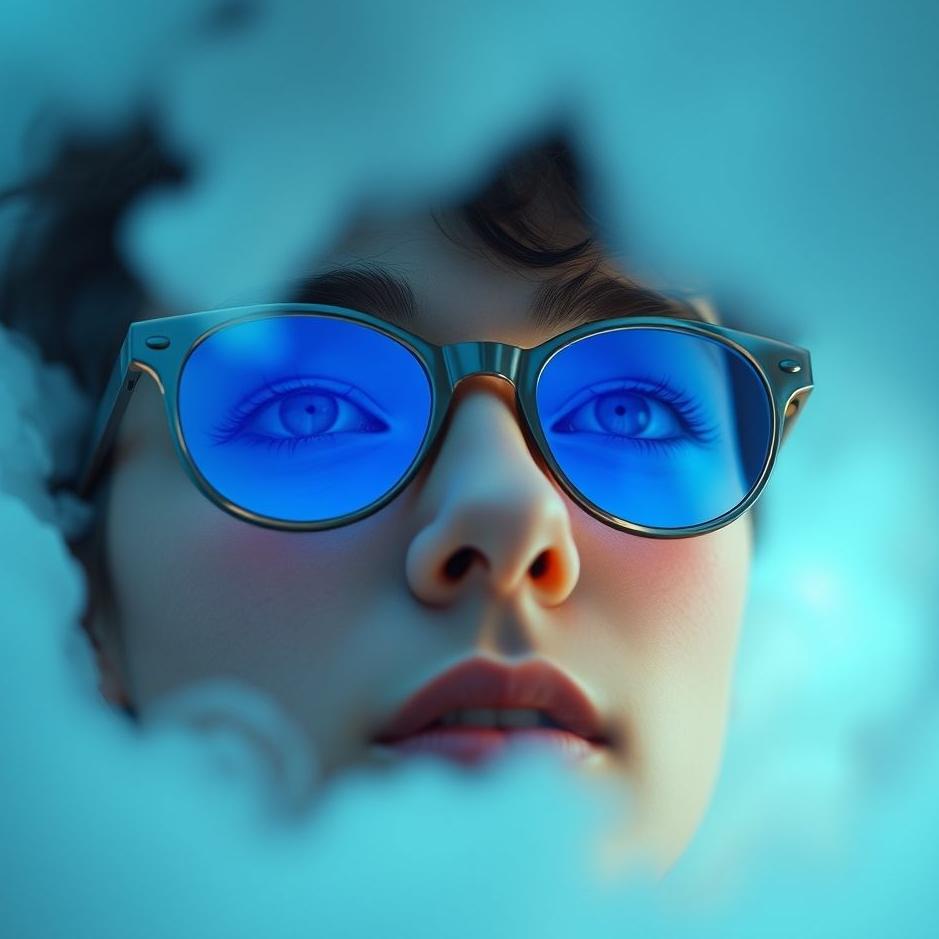Dream : Seeing wearing blue lenses in a dream