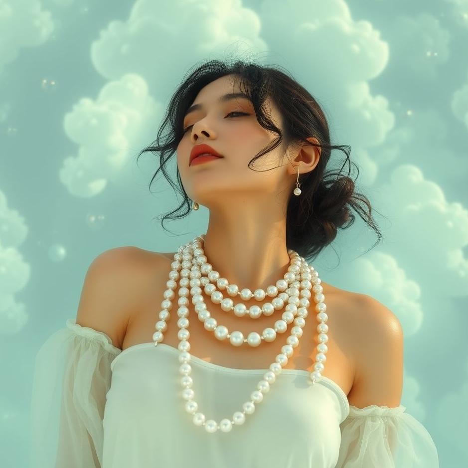 Dream : Seeing wearing pearl beads in a dream