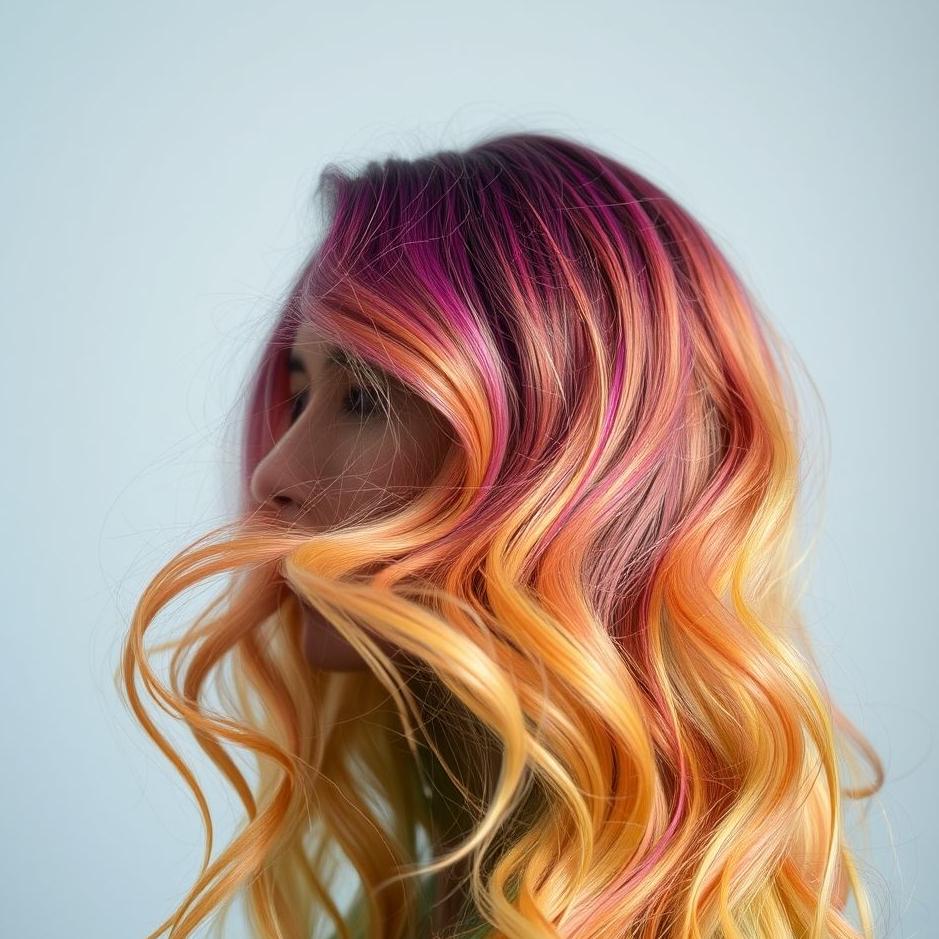 Dream : Seeing your hair colorful in your dream