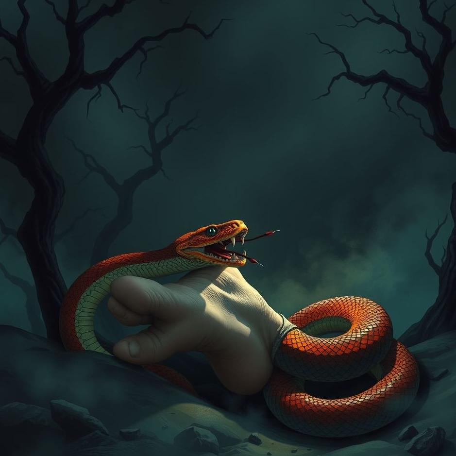 Dream : Seeing your left foot bitten by a snake in your dream