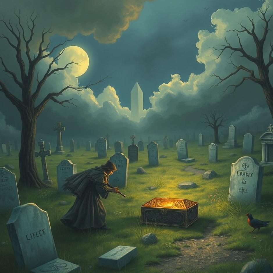 Dream : Seeking treasure in a cemetery in a dream
