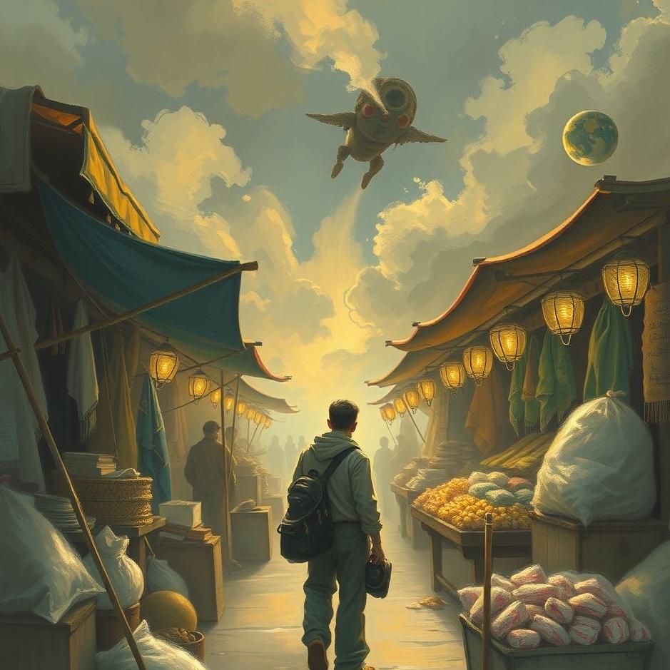 Dream : Seller in a market in a dream