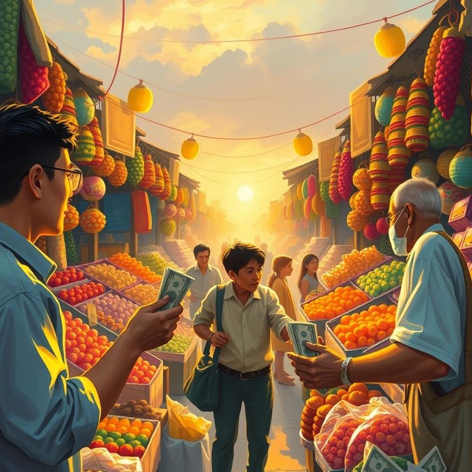 Dream : Selling goods and receiving money in a dream