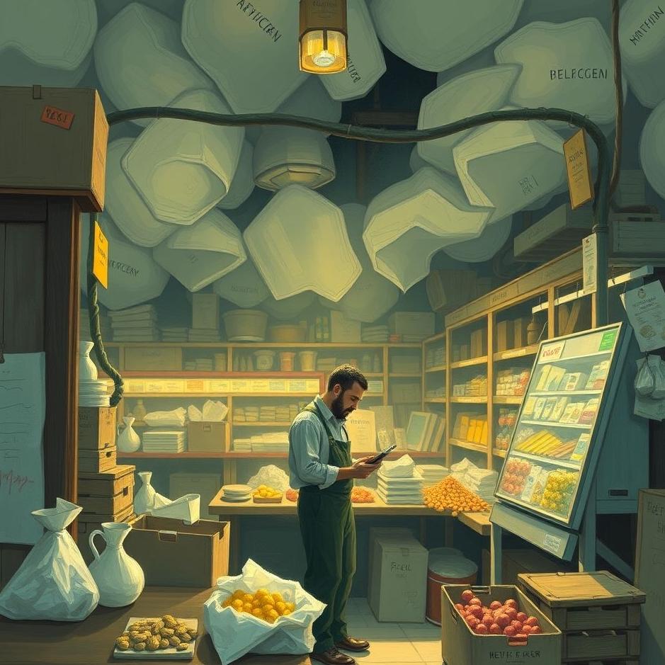 Dream : Selling goods at work in a dream