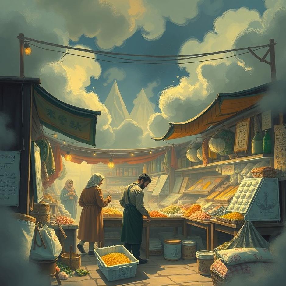 Dream : Selling goods in a market in a dream