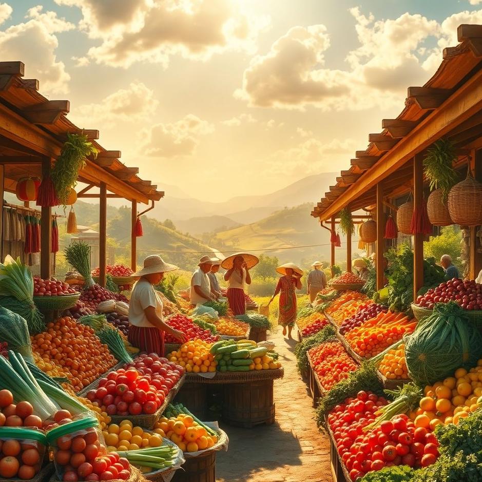 Dream : Selling vegetables and fruits in a dream