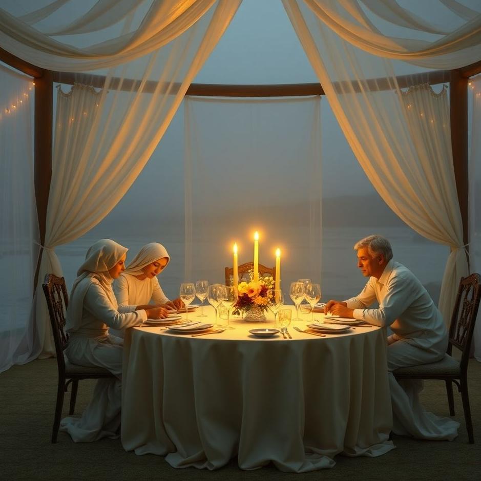 Dream : Setting a table for guests in a dream