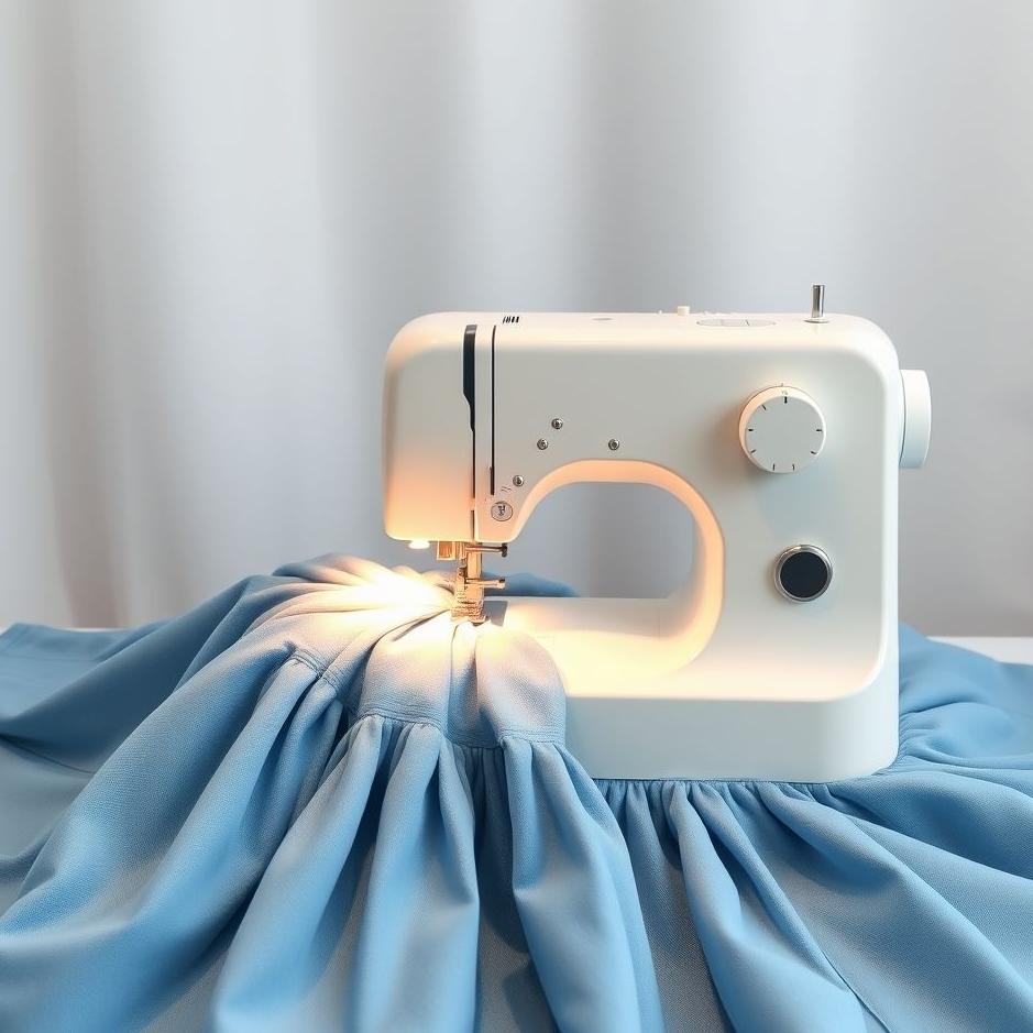 Dream : Sewing a blue skirt in a dream