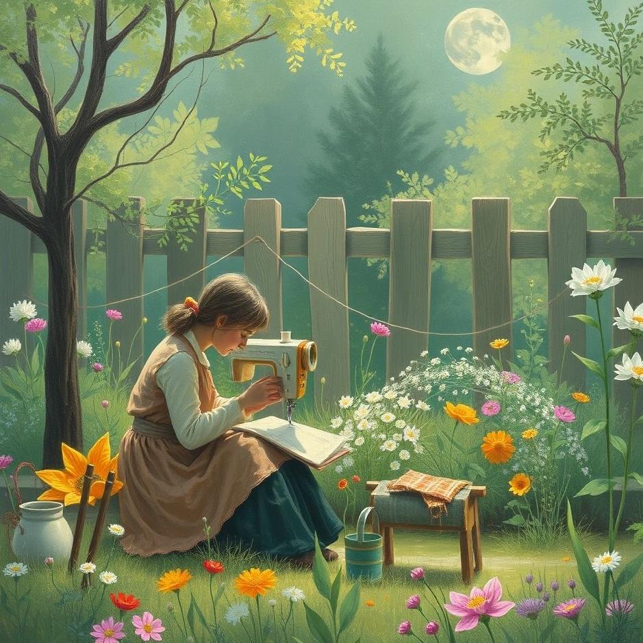 Dream : Sewing and water the garden in the dream