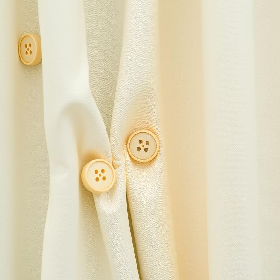 Dream : Sewing curtain buttons in a dream