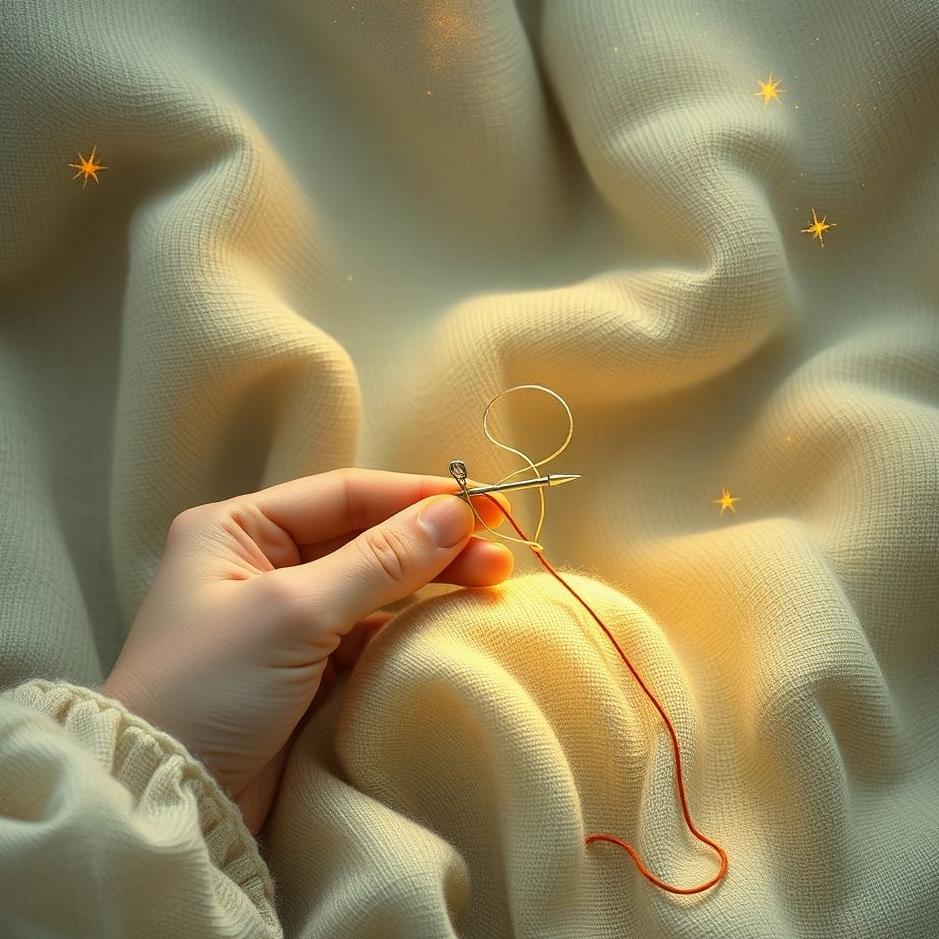 Dream : Sewing with a needle and thread in a dream