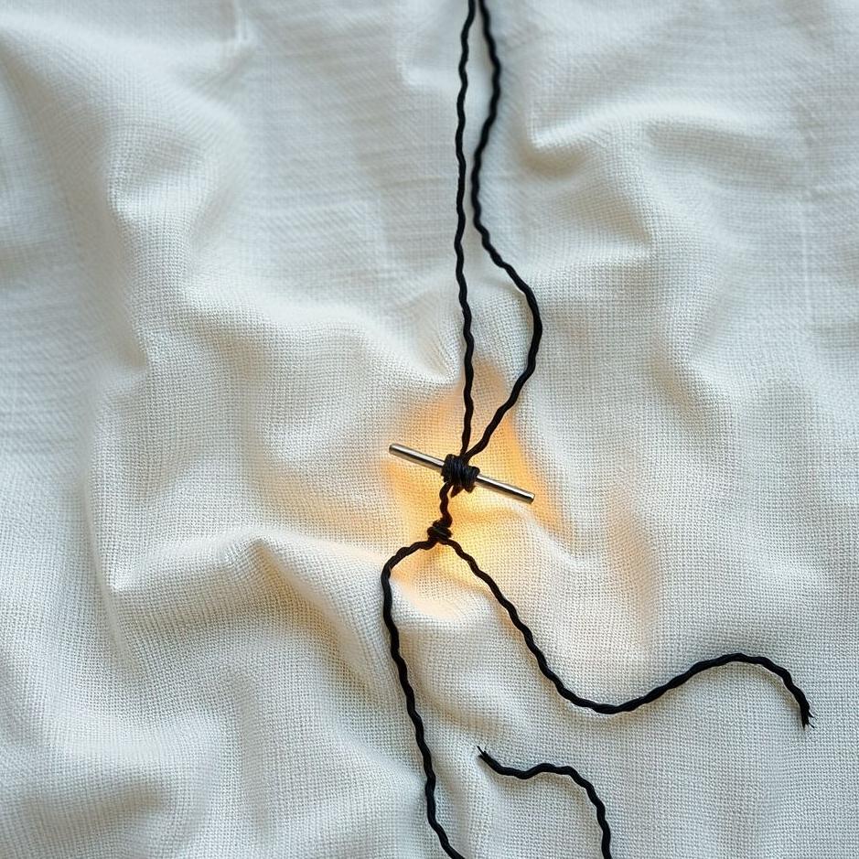 Dream : Sewing with black thread in a dream