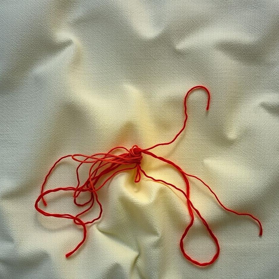Dream : Sewing with red thread in a dream