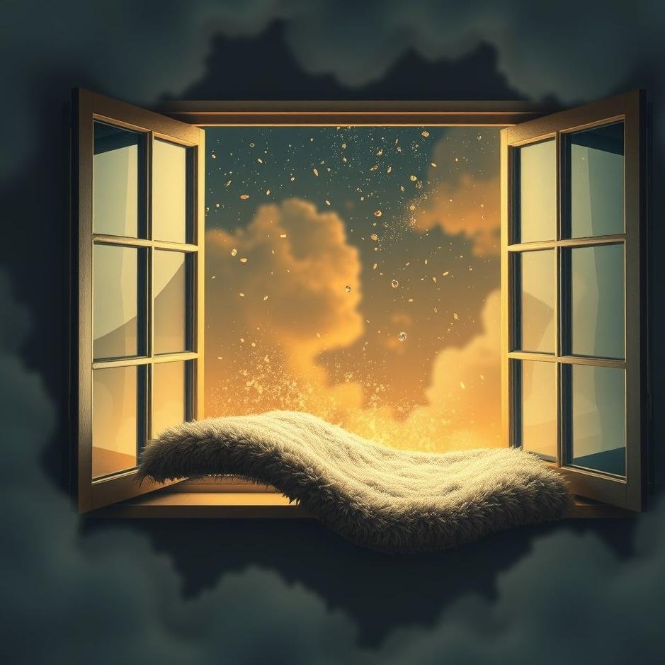 Dream : Shaking a carpet out of a window in a dream