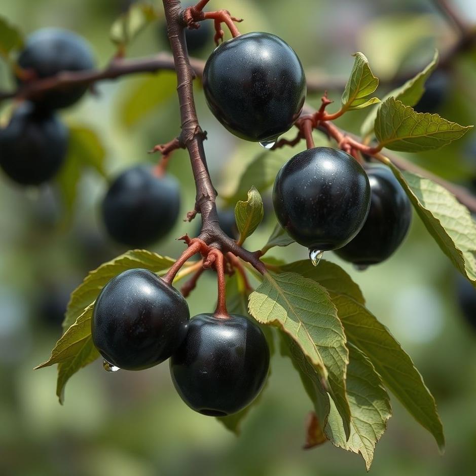 Dream : Shaking black plums in a dream