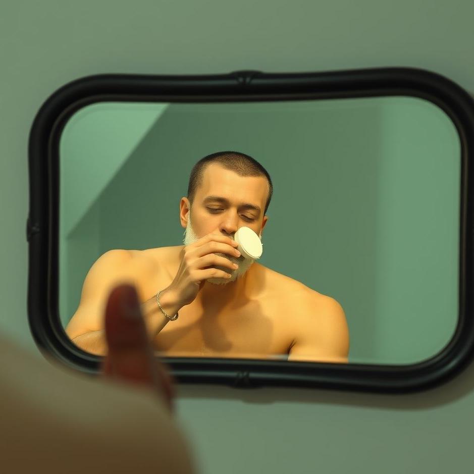Dream : Shaving against the mirror in the dream