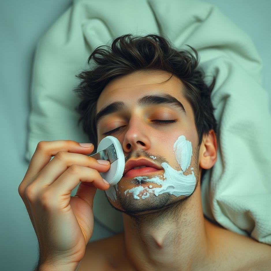 Dream : Shaving your own face in a dream