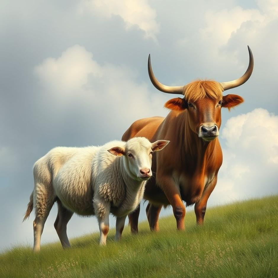 Dream : Sheep and a bullock in a dream