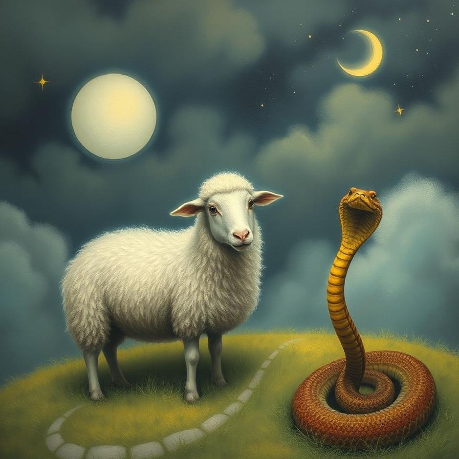 Dream : Sheep and a snake in a dream