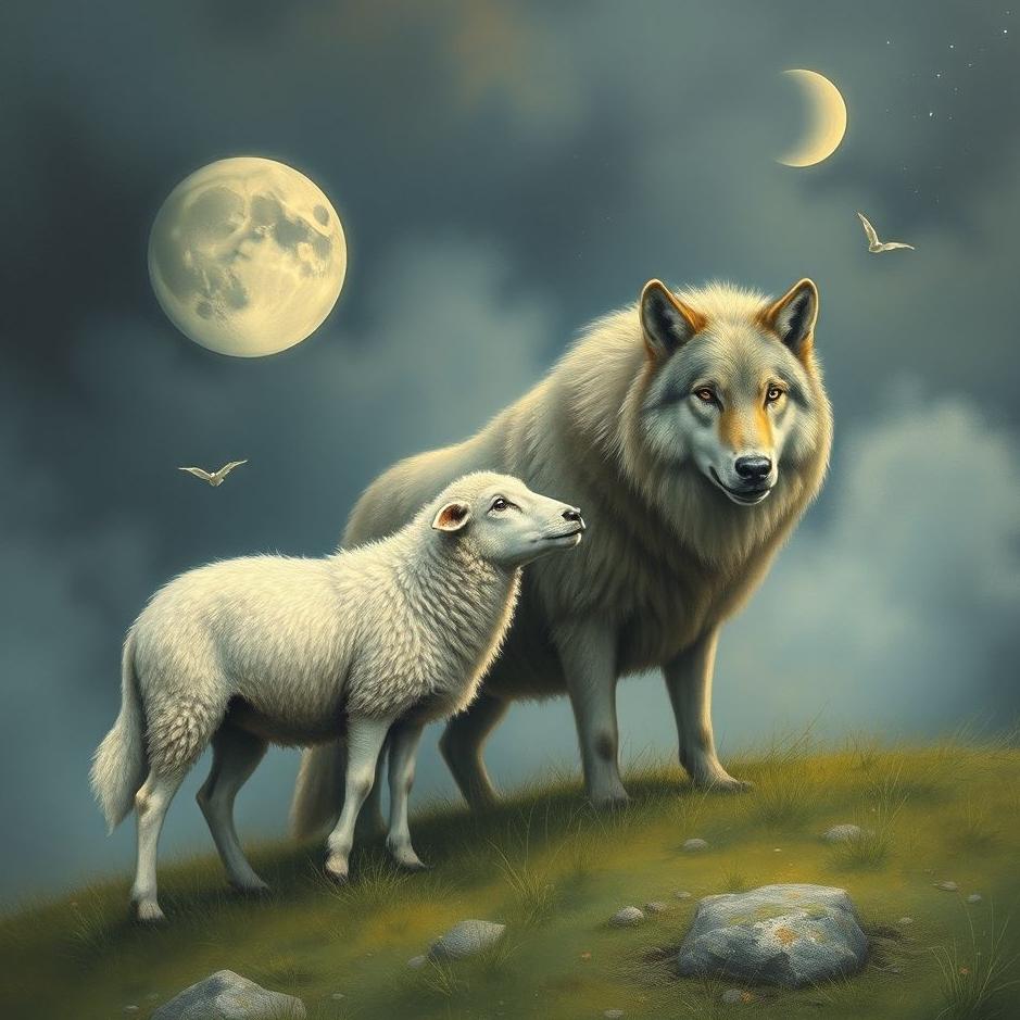 Dream : Sheep and a wolf in a dream