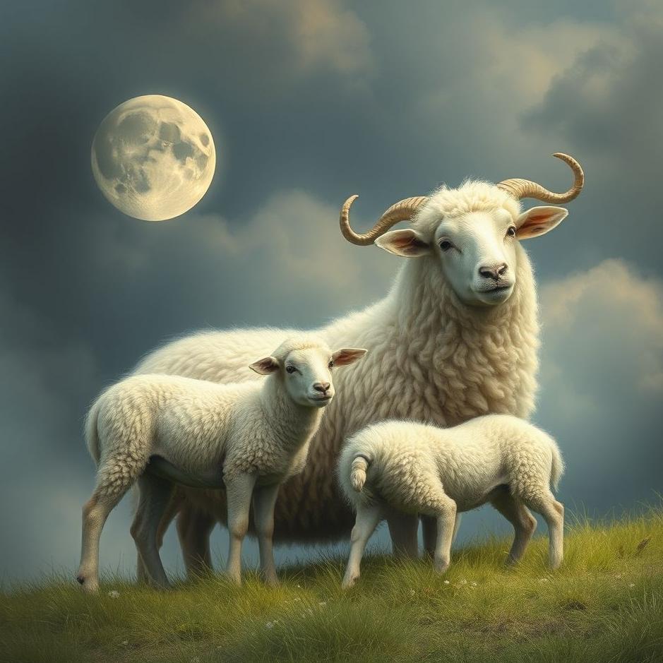 Dream : Sheep and its offspring in a dream