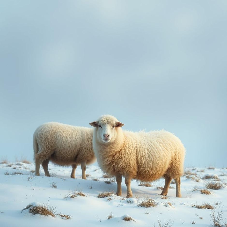 Dream : Sheep and snow in a dream