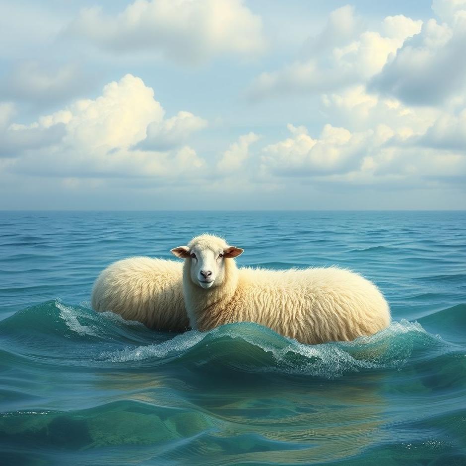 Dream : Sheep and the sea in a dream
