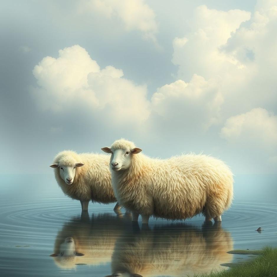 Dream : Sheep and water in a dream