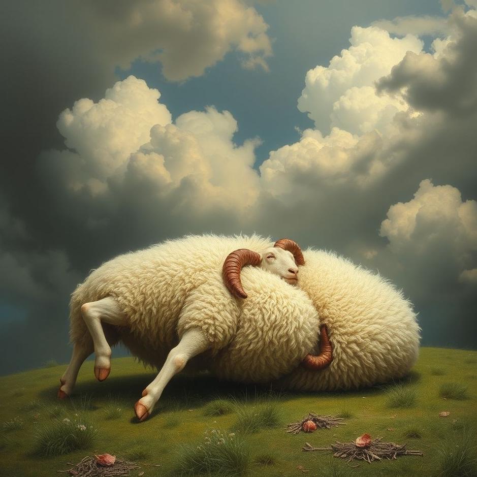 Dream : Sheep being skinned in a dream