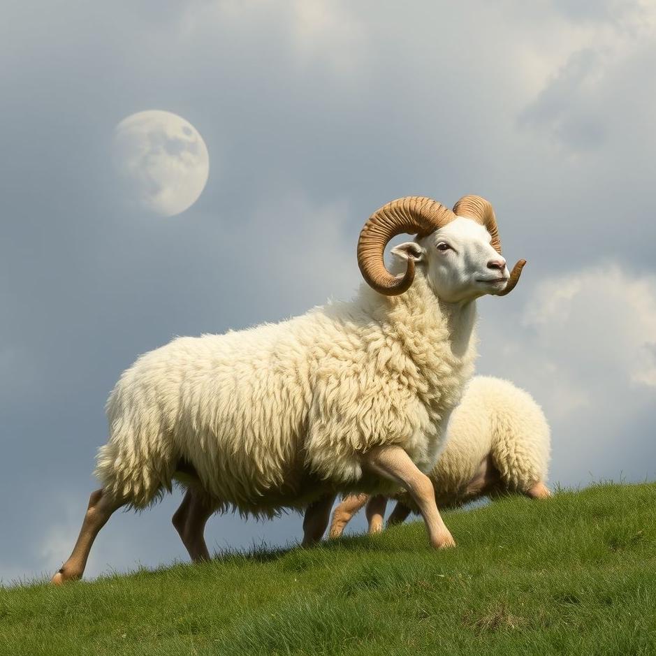Dream : Sheep chasing a ram in a dream