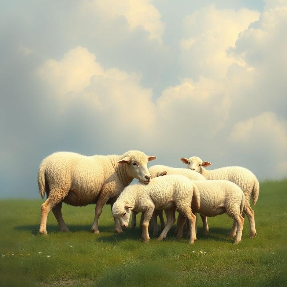 Dream : Sheep feeding lambs in a dream