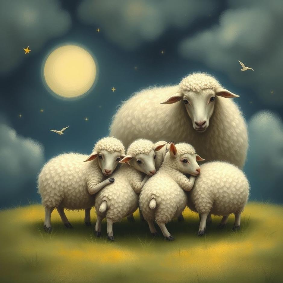 Dream : Sheep giving birth to quadruplets in a dream