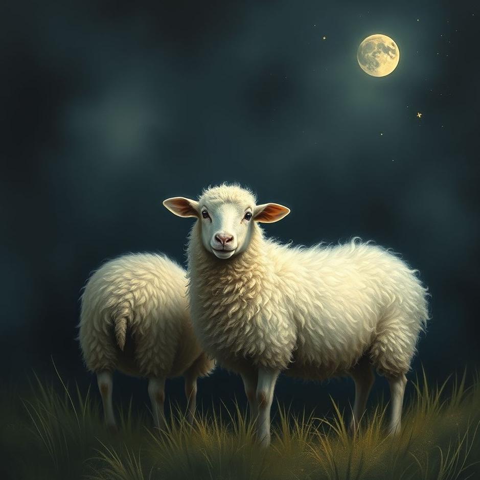 Dream : Sheep in the dark in a dream
