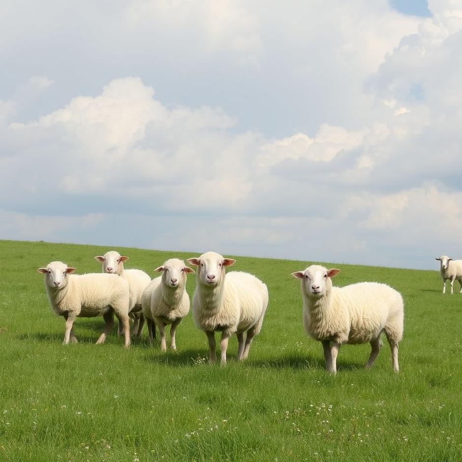 Dream : Sheep on a pasture in a dream