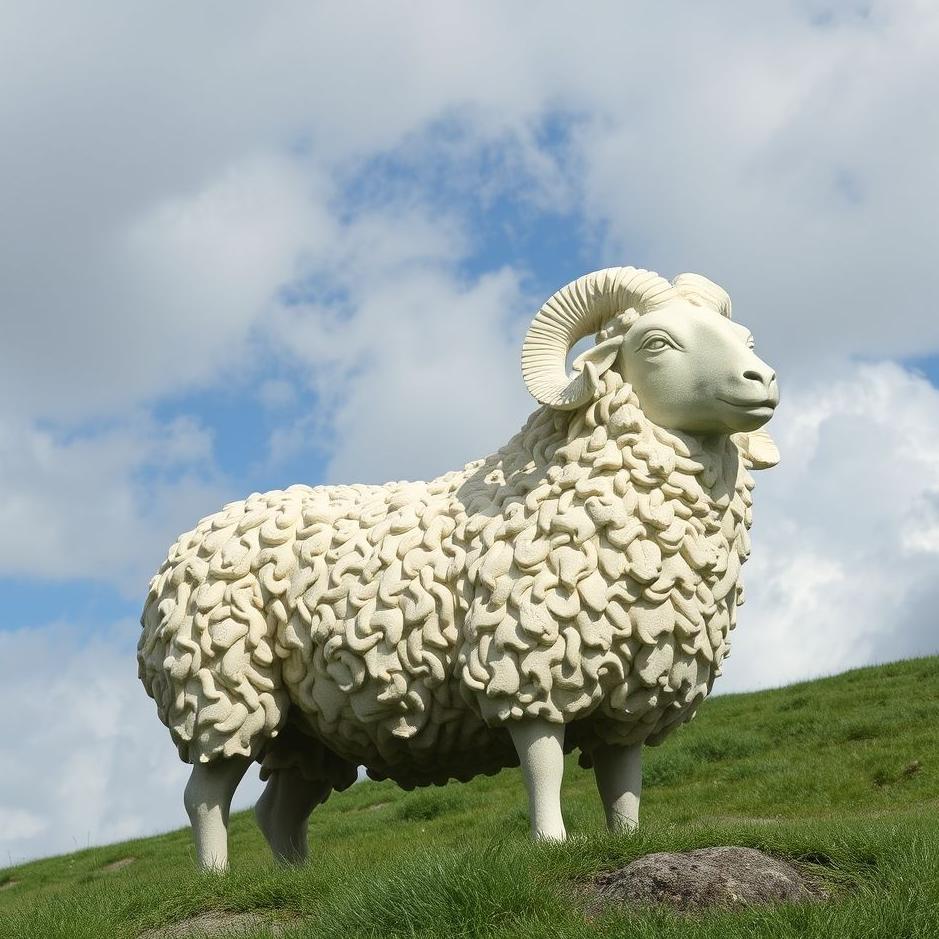 Dream : Sheep statue in a dream